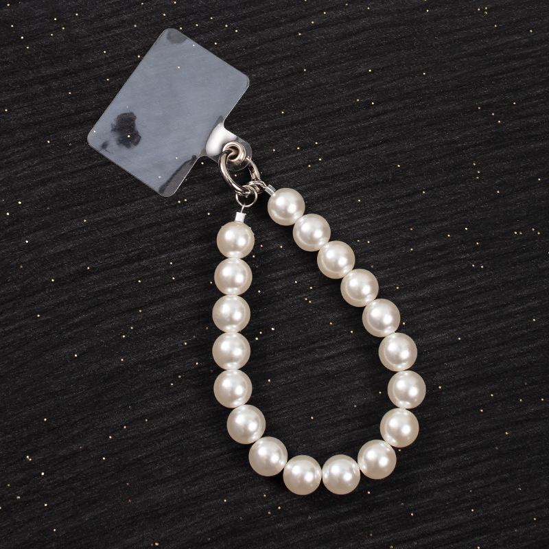 

Бисерный кроссбоди шнурок для телефона: Съемная цепочка против потери для чехлов для мобильных телефонов Pearl Phone Chain with Transparent Clip