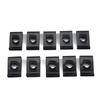 120 X U-Shaped Car Reed Nut Clip Nut No.14 Black For Interior Decorative Plate