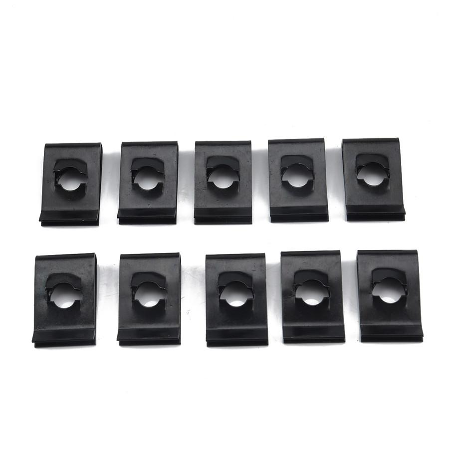 120 X U-Shaped Car Reed Nut Clip Nut No.14 Black For Interior Decorative Plate
