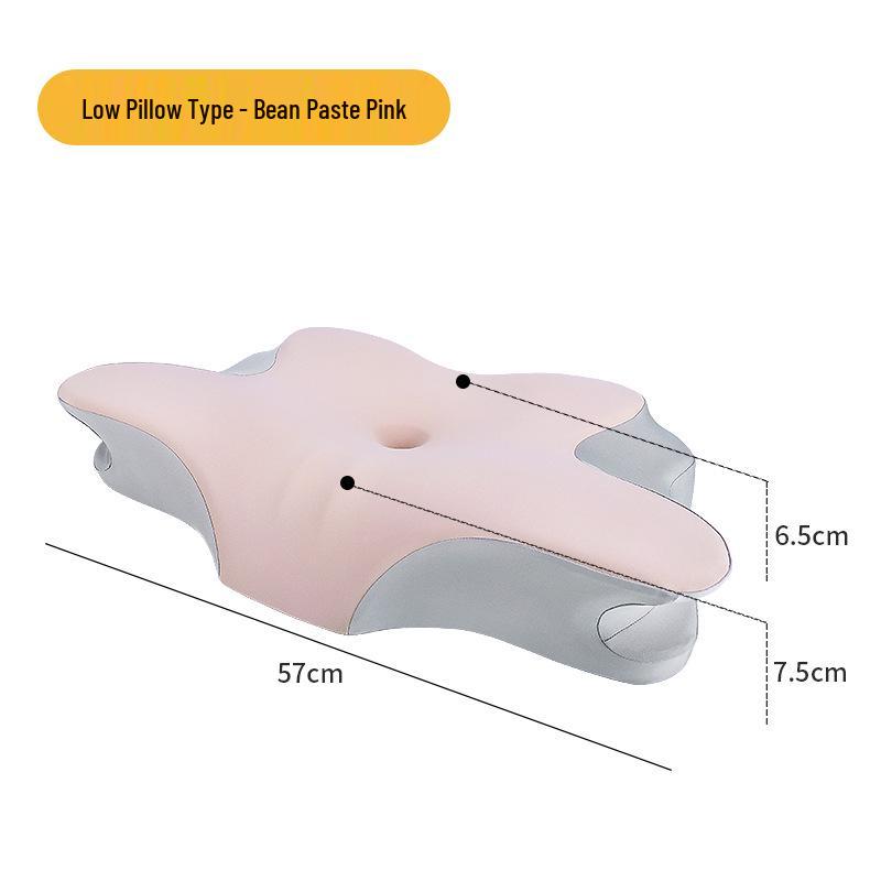 Ergonomic Memory Foam Cervical Neck Pillow Size as shown in image