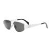 Celine Lunettes de soleil Aviateur Sculptées à Jambes Miroir Hommes lunettes de soleil Argent CL40281U.