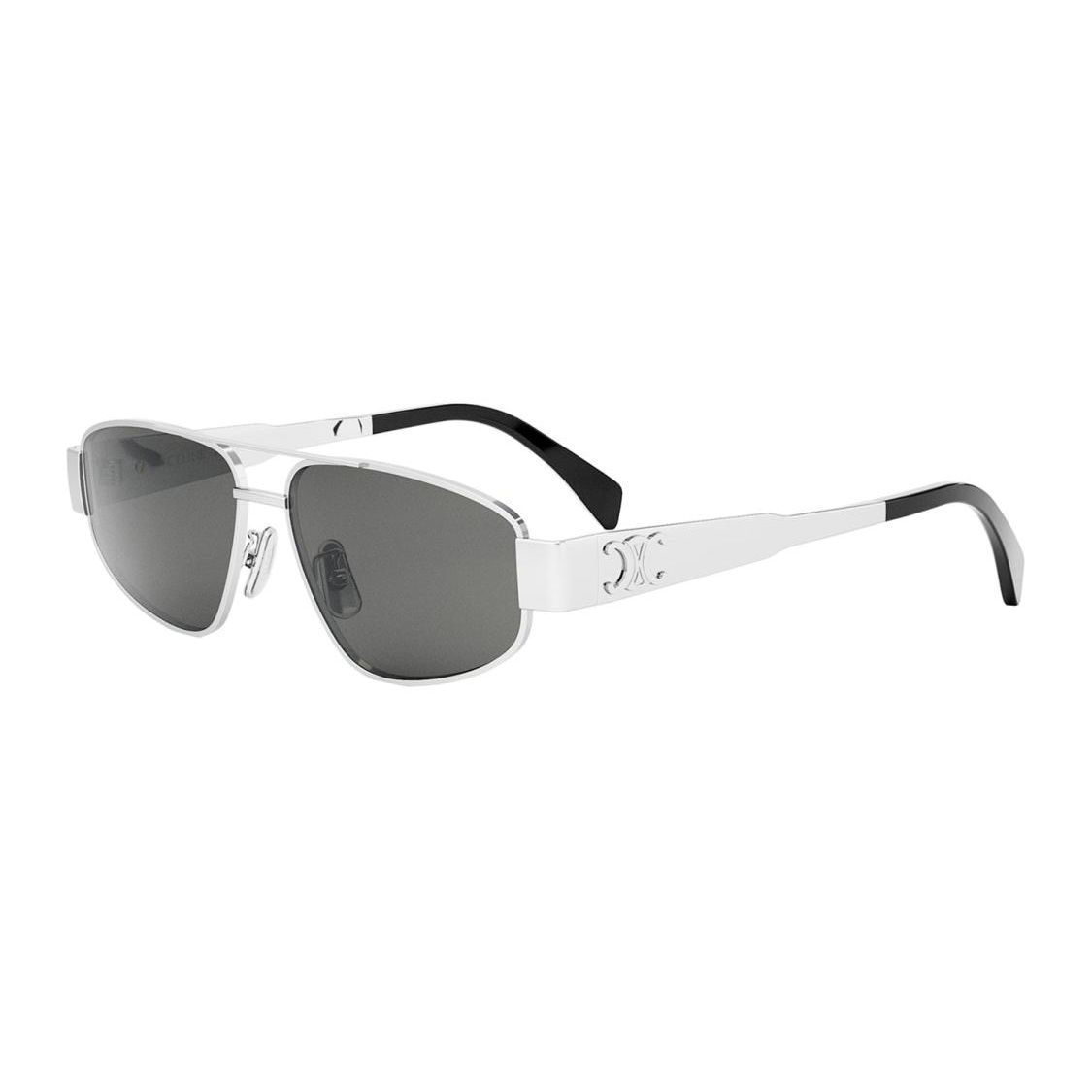 

Celine Mirror Leg Sculpted Aviator Sunglasses Men sunglasses Silver CL40281U. Brown Eyeglass Pouch