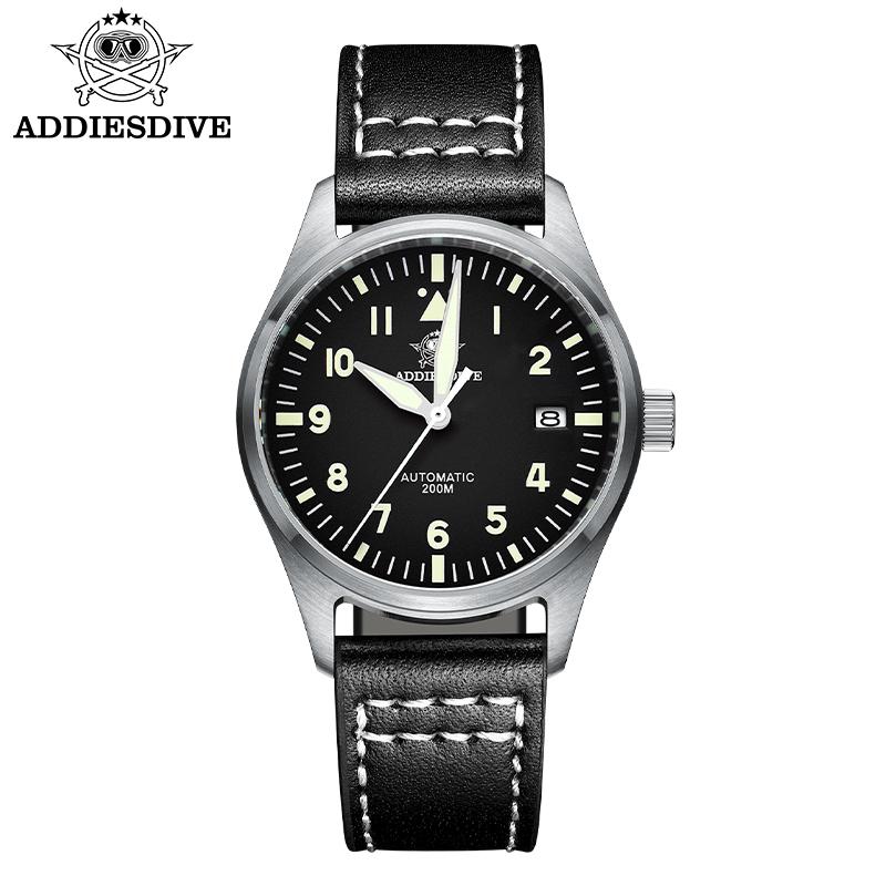 ADDIESDIVE Mechanical Watches Classics MY-H2 Stainless Steel Men's Automatic Watch Waterproof Sapphire Luminous Luxury Watch