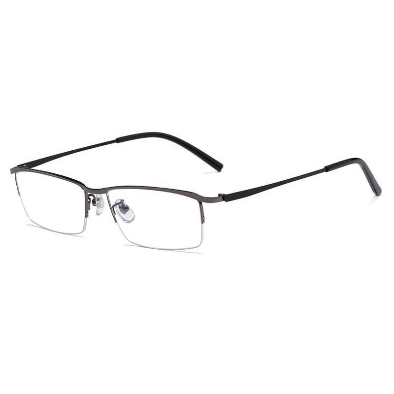 Unisex Business Men Women Near Sight Eyeglasses New Half Metal Frame Student Myopia Glasses Finished Optical Eyewear Diopter