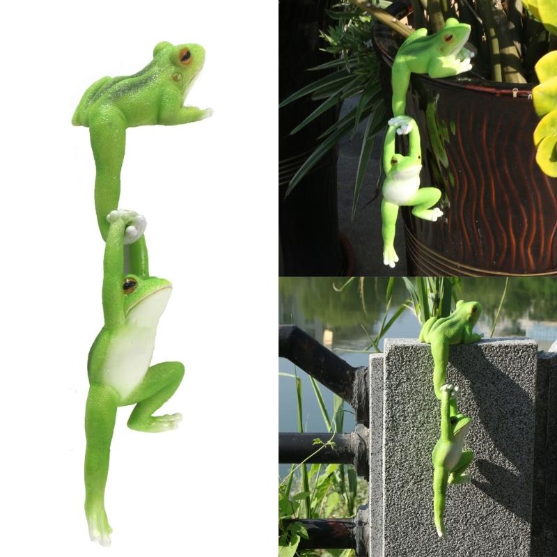 Funny Frogs Figurine Planter Hangers Hanging Flowerpots Ornaments Resins Animal Statues Home and Garden Decoration Gift