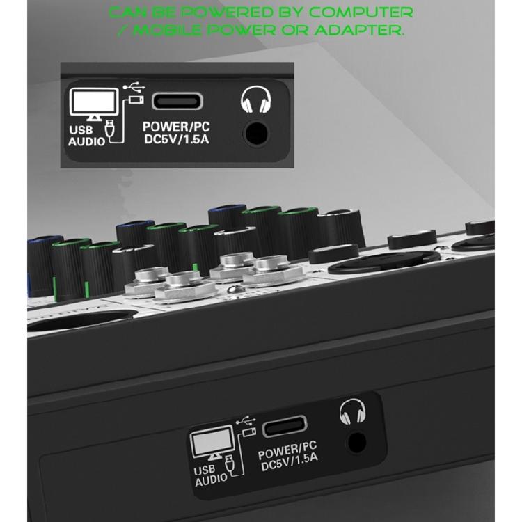 4Channel Audios Mixer for Stage Recording Equipment Headphone Monitoring USB Playbacks for Concerts Live Performances