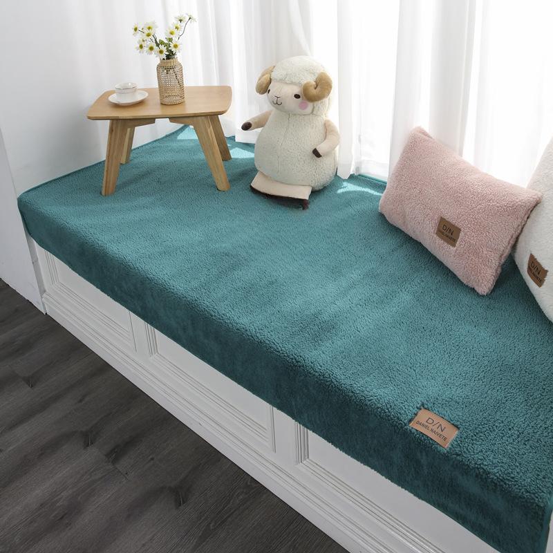Light Luxury Lambswool Fleece Mat Non-Slip Balcony Bay Window Cushion Thickened Four Seasons Universal