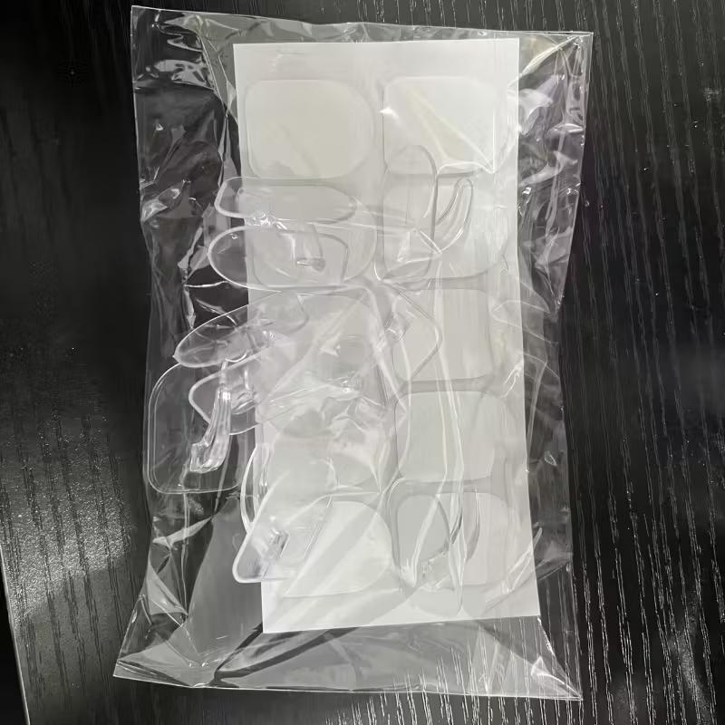 30pcs Transparent Acrylic Adhesive Hooks No-Drill Strong Hooks For Bathrooms Kitchens Multi-Functional Hooks