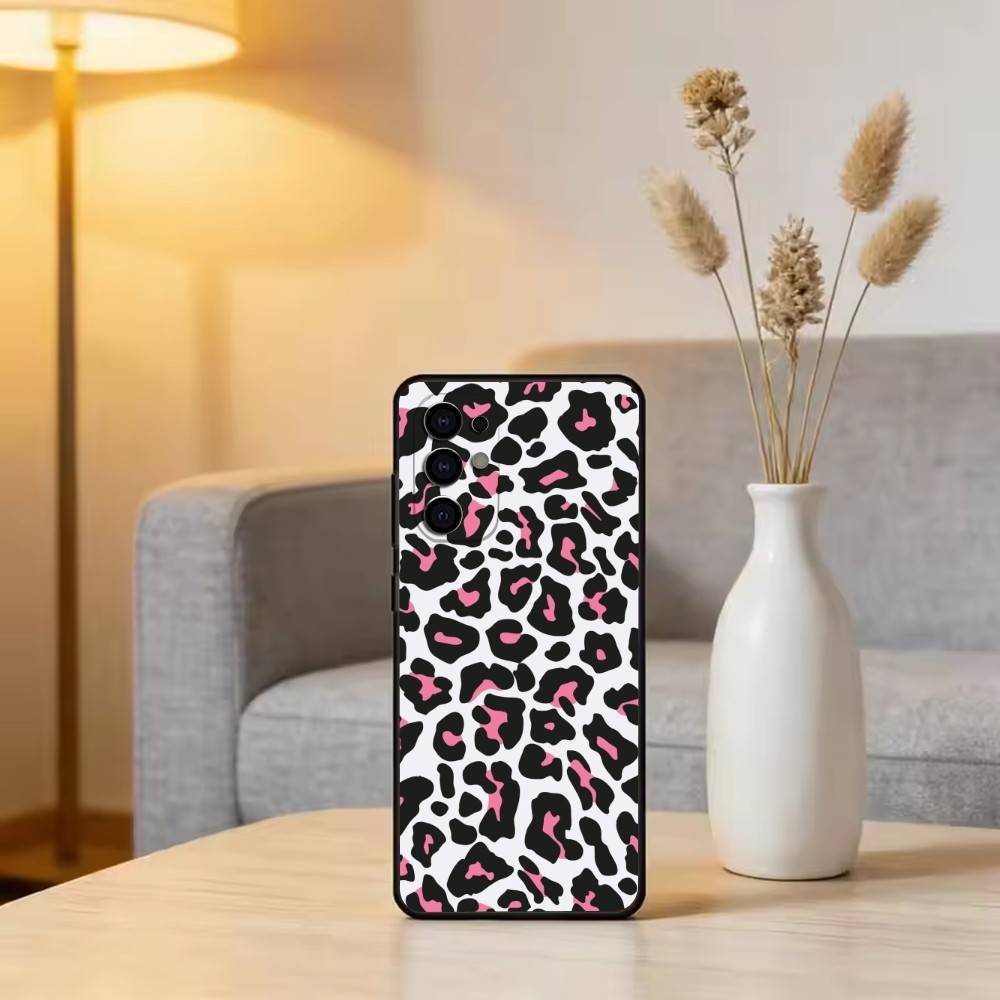 

all-over leopard print Phone Case Black Silicone Soft For Samsung S25,S24,S21,S22,S23,S30,Ultra,S20,Plus,Fe,Lite Samsung S20fe