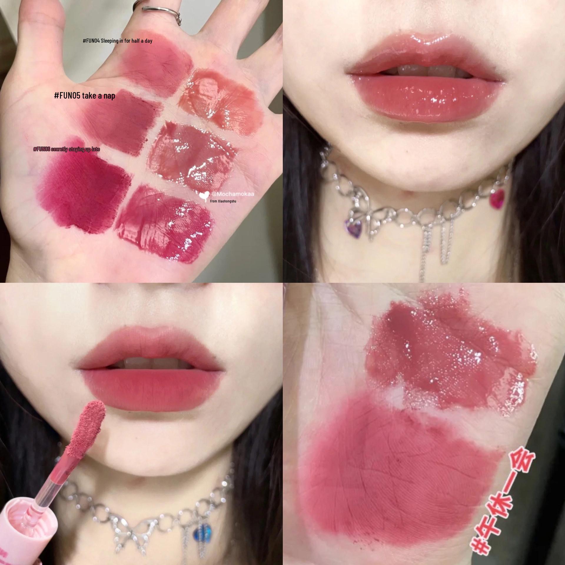 

CACE Fun Двусторонний блеск для губ: 6 Популярных матовых цветов для студентов 3g