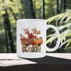 Fall Themed Ceramic Mug Rustic Pattern Coffee Mug With Pumpkin Harvest Thanksgiving Water Cup Holiday Gift Home Kitchen Use Cups