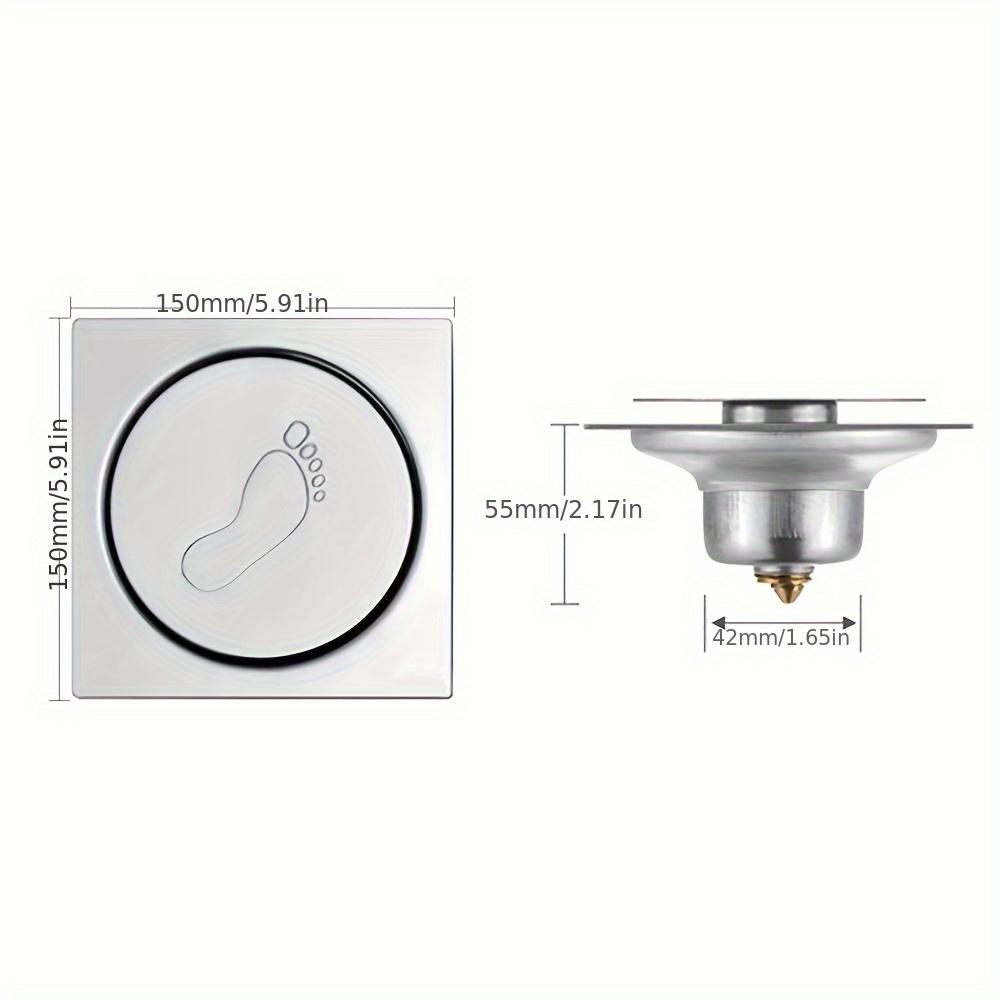 

Pop Up Bounce Press-Type Floor Drain Durable Metal Pedal Type Drain Filter Removable Anti-odor Sewer Floor Strainer