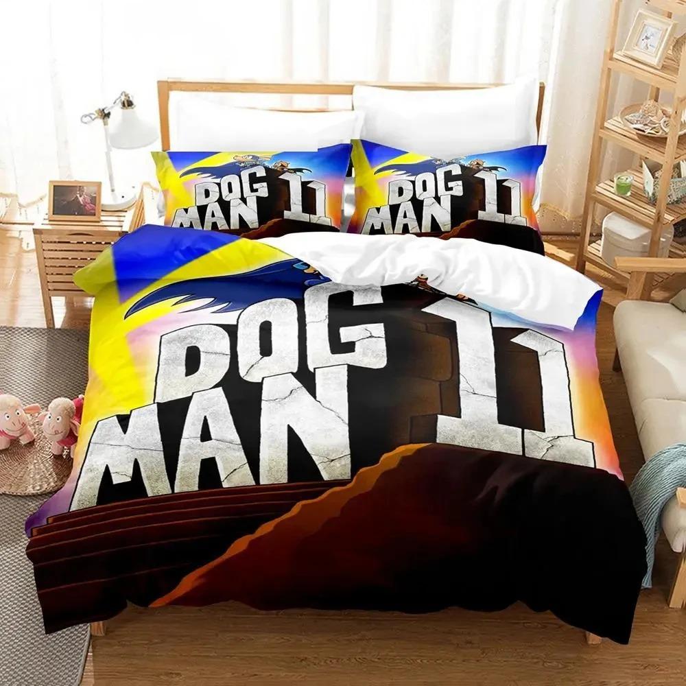 3D Print Cartoon Dog Man Bedding Set Boys Girls Twin Queen Size Duvet Cover Pillowcase Bed Kids Adult Fashion Home Textileextile