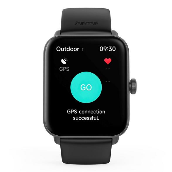 Hama 6010 gps smartwatch rectangular black