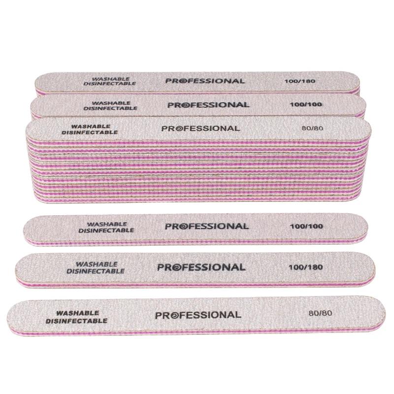 3 Stück Professionelle Nagelfeile 80/100/180/240 Grau Maniküre Buffer Block Mix Stil Schleifpapier Pediküre Schleifwerkzeuge für Nagelstudio
