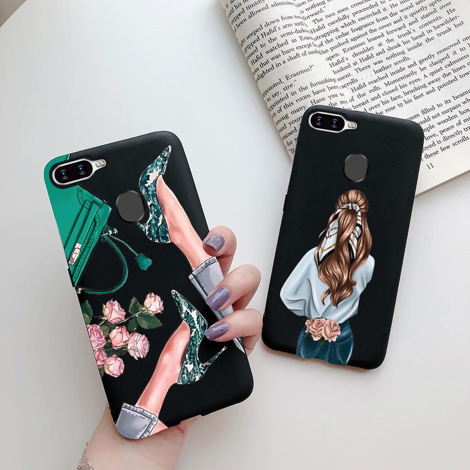 Case For OPPO A5S Back Cover Soft Candy Silicone Pretty Girls Phone Case For OPPO A5S AX5S A7 2018 AX7 A7N A12 Cover Coque Funda
