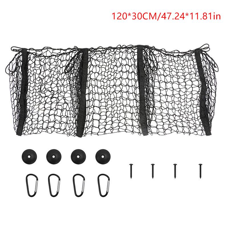 

3 кармана грузовая сетка эластичный багажник органайзер сетка прочный держатель багажа с комплектом крепления для внедорожника пикапа грузовика фургона XL