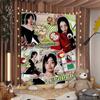Popular Kpop LLoona YYves Printed Large Wall Tapestry Hanging Tarot Hippie Wall Rugs Dorm Art Home Decor