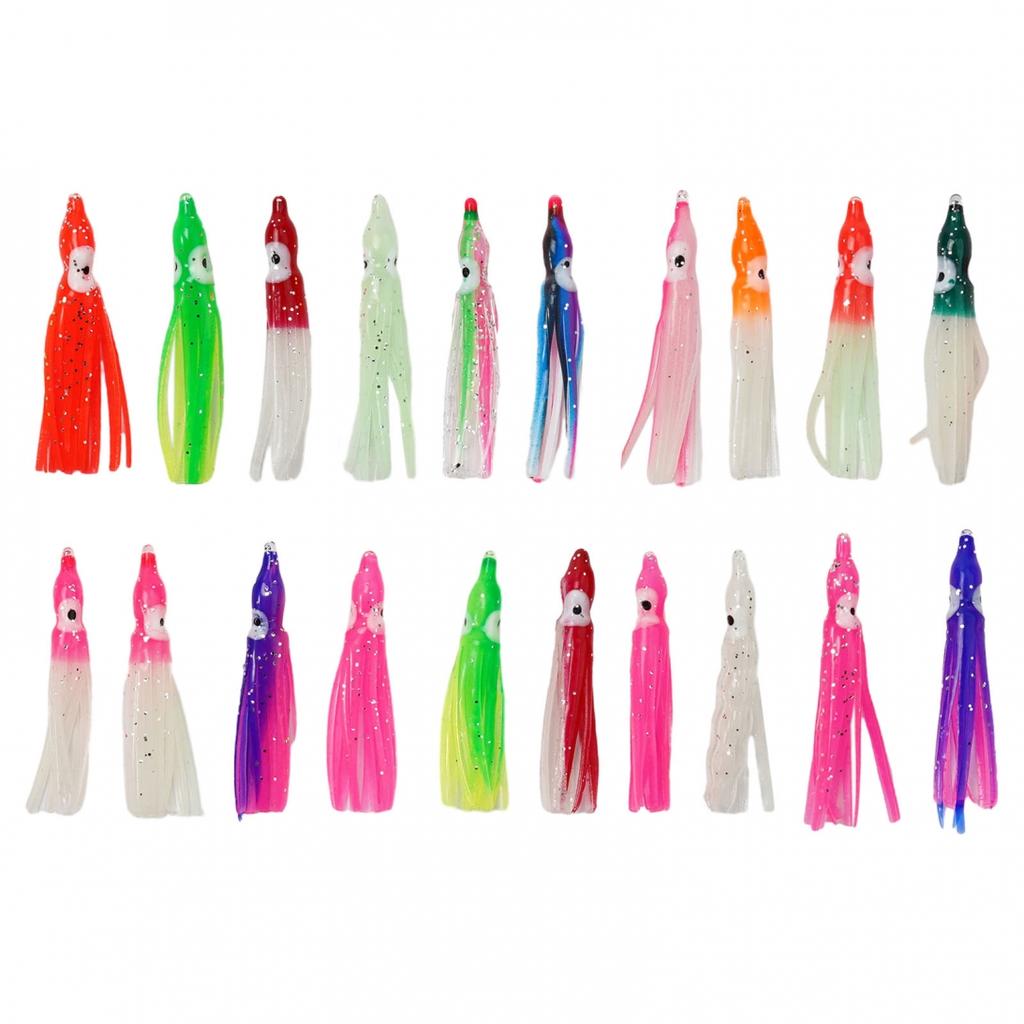 Fisherman Fishing Lures Tools Equipment Supplies 20pcs Artificial Octopus