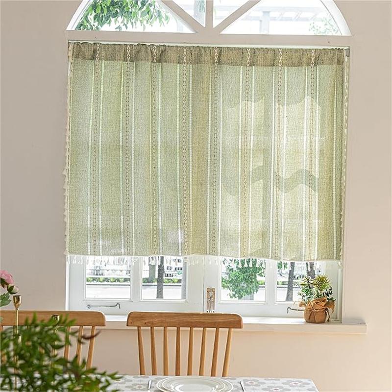 Home Door Curtain for Doorway, Light-filtering Privacy Curtain Bohemian Embroidered Curtain Decoration, Suitable for Temporary Room Dividers,
