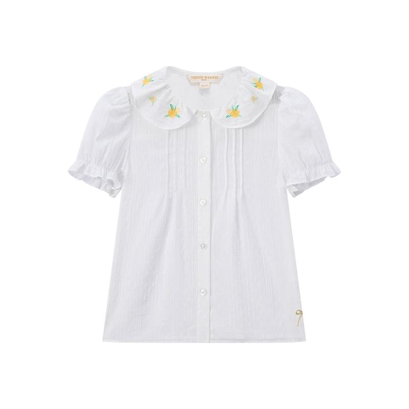 Teenie Weenie Kids Girl s Puff Sleeve Doll Collar Shirt 160