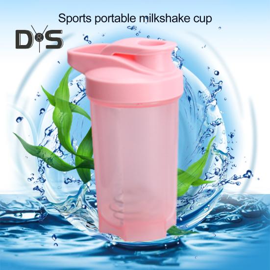 Protein Shaker Cup with Blender Ball 500ml Wide Mouth Shaker for Easy Mixing Portable Whey Protein Shaker Bottle for Sports Travel Camping