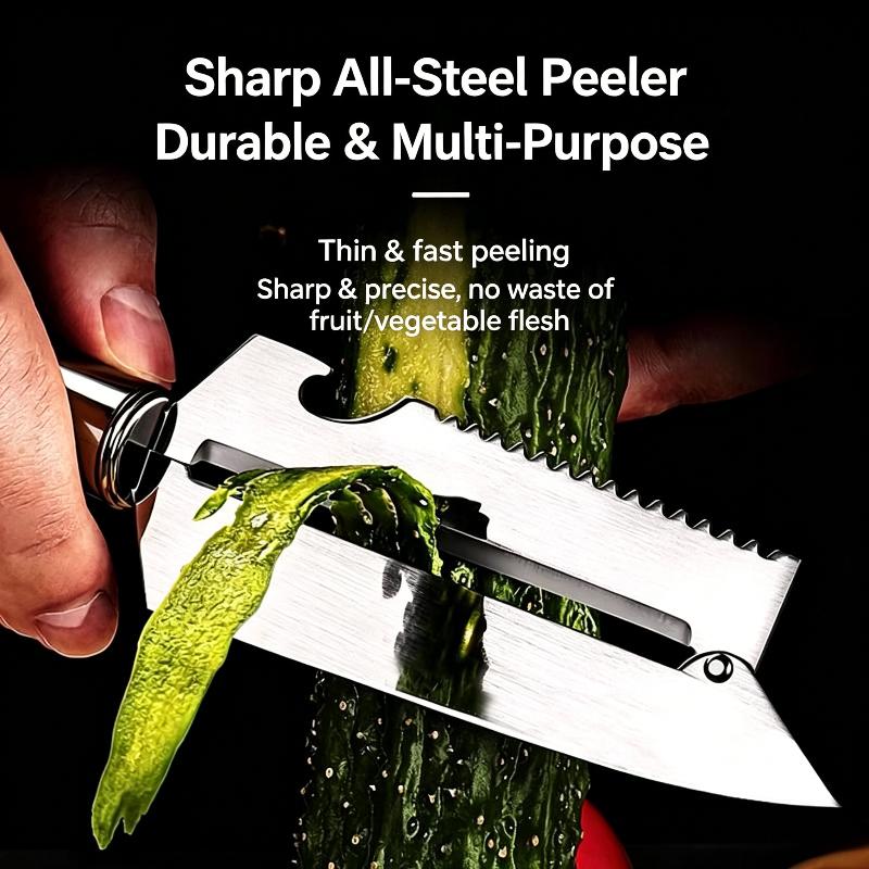 3 In1 Peeling Knife Multifunctional Stainless Steel,Used As Fruits Peeler Cutter,Vegetables Knife,Beer Bottle Opener,Fish Scales