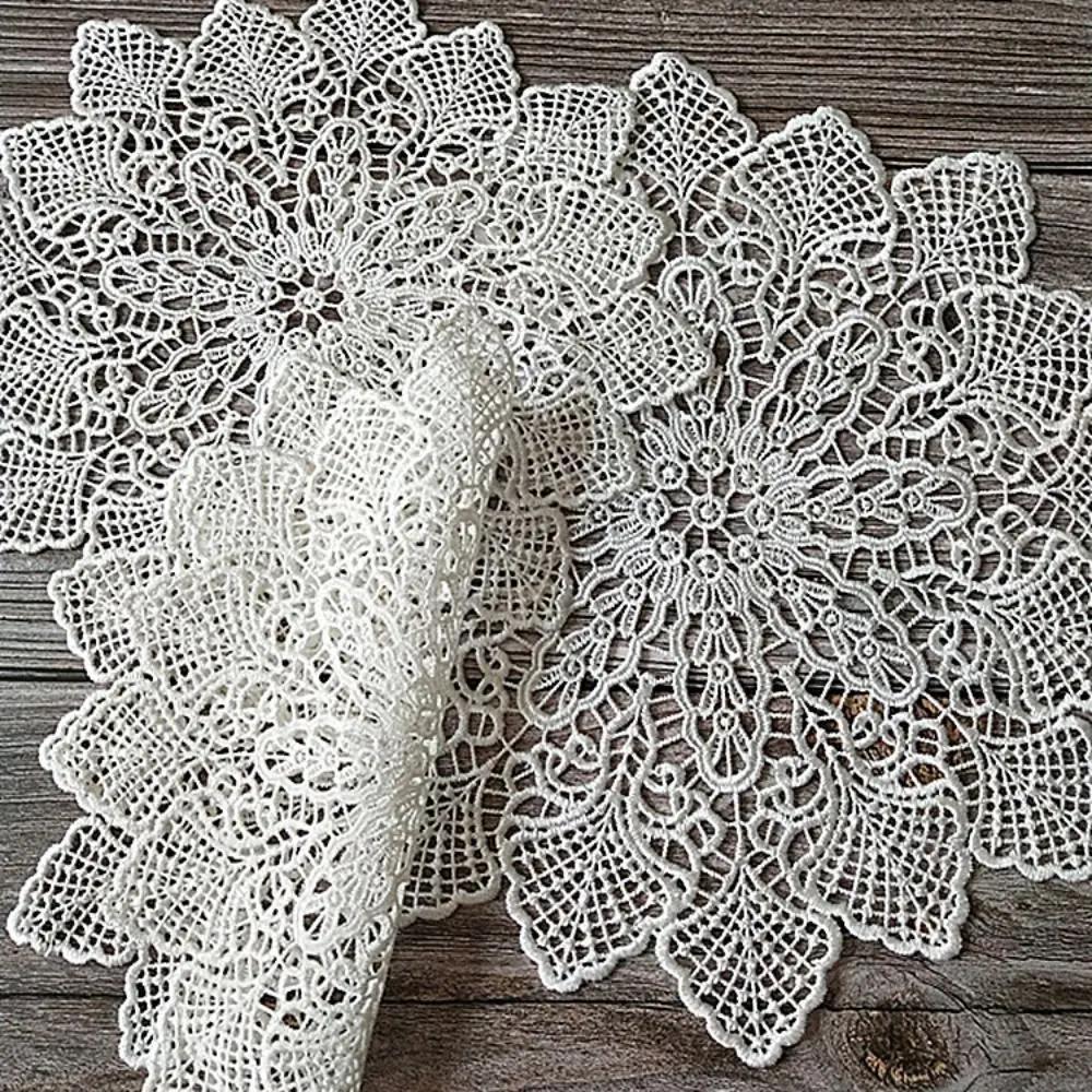 Delicate Hollow Cup Mat Table Decoration Embroidery Flower Lace Doily Coaster Placemat Pad