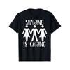 Familienpassende "Teilen ist Fürsorge" Grafik-T-Shirts Unisex Schwergewicht Retro Lässige Oberteile