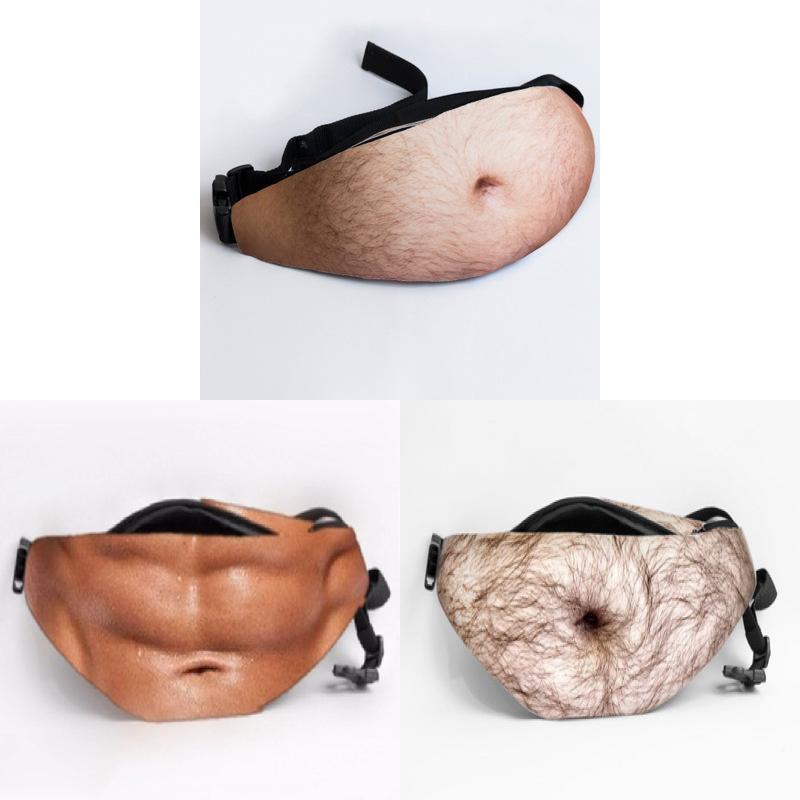 Creative Outdoo Rexercise Waist Bag With Fake Belly Design For Sports And Hiking Activities