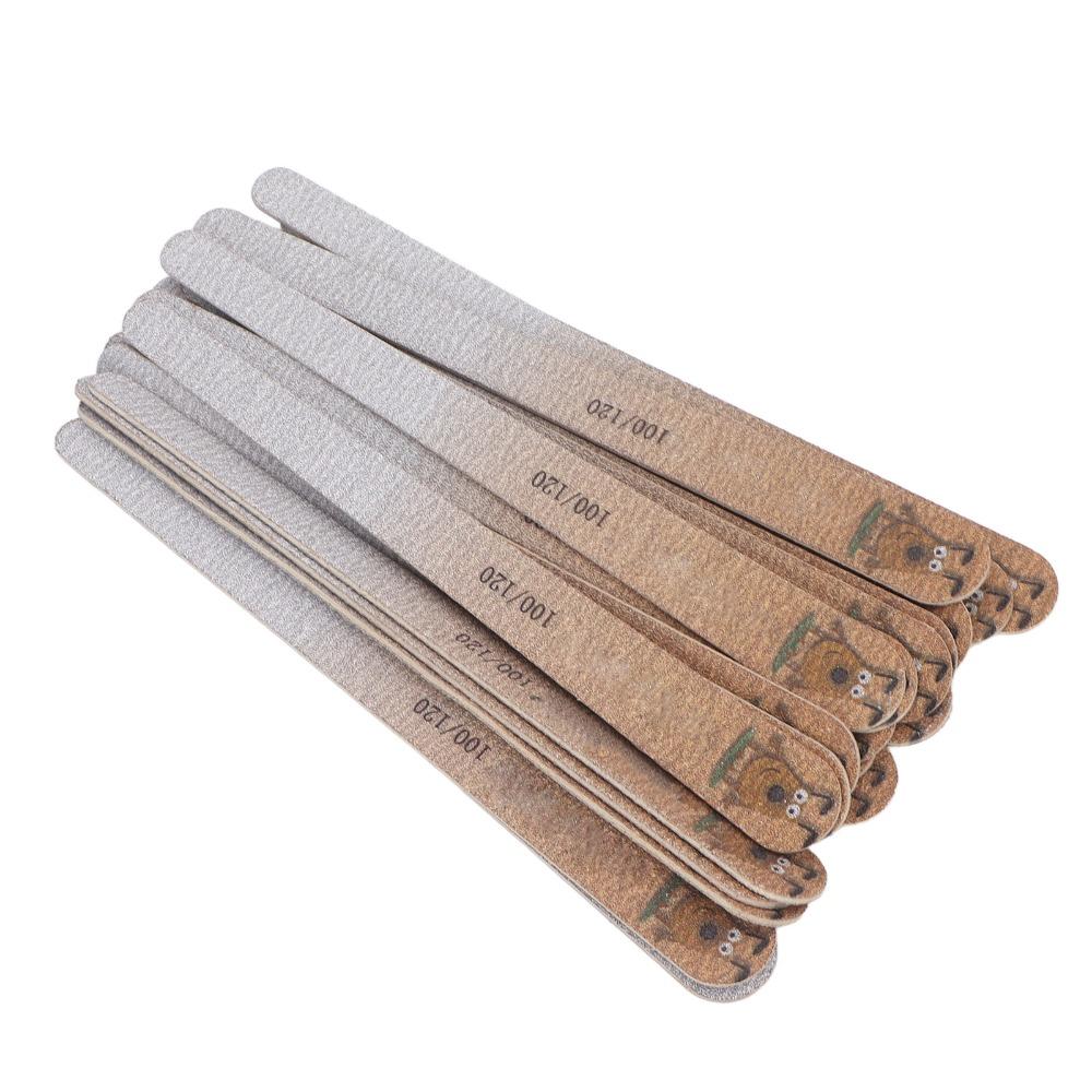 20pcs Reusable Manicure Sanding Strip Yellow Professional Nail Shaping File  For Home Use
