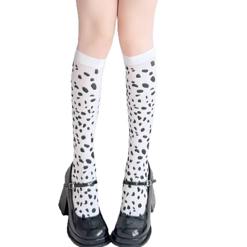 Women's Spring & Summer Polka Dot Mid-Calf Socks - Thin, Versatile Ruffle Skirt Stockings in Hepburn Style