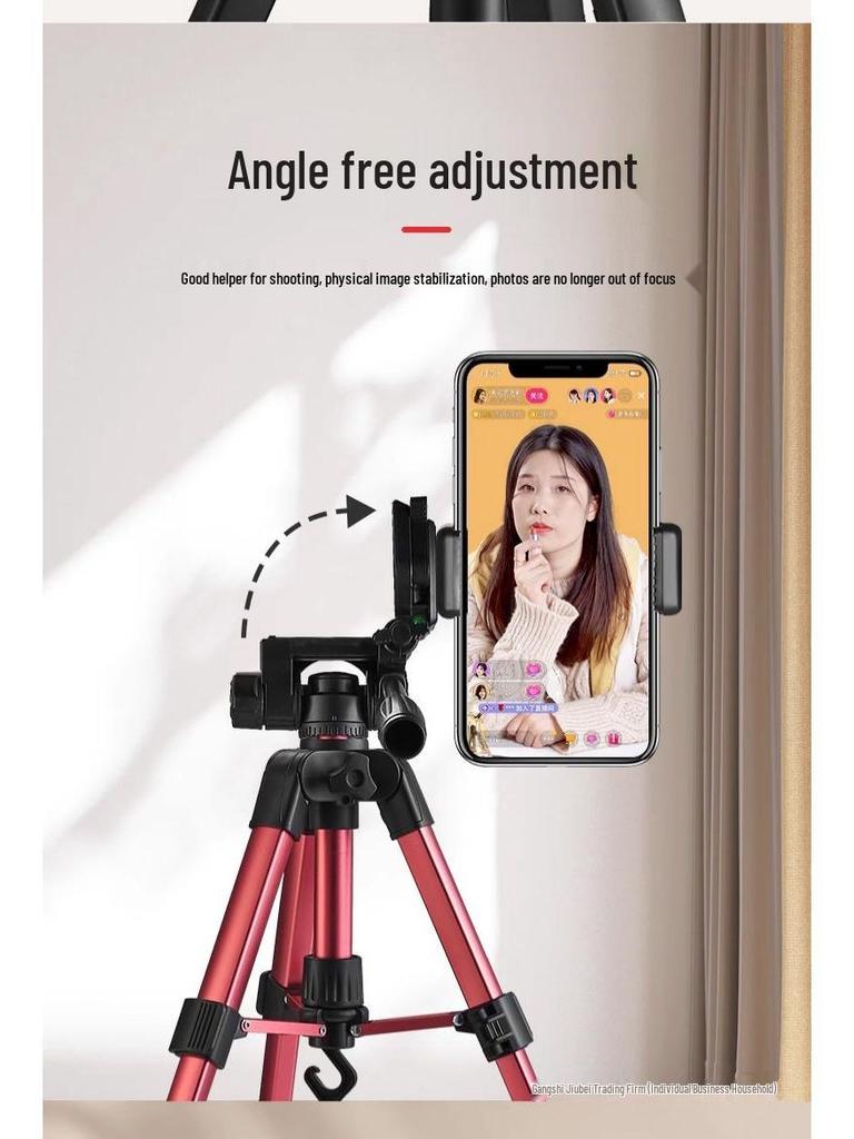 Tragbares Teleskop-Mini-Stativ: Multifunktionaler Desktop- & Bodenständer-Handyhalter für Live-Übertragungen.