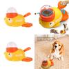 Yellow Pet Food Dispenser And Interactive Toy For Cats And Dogs With Abs Construction