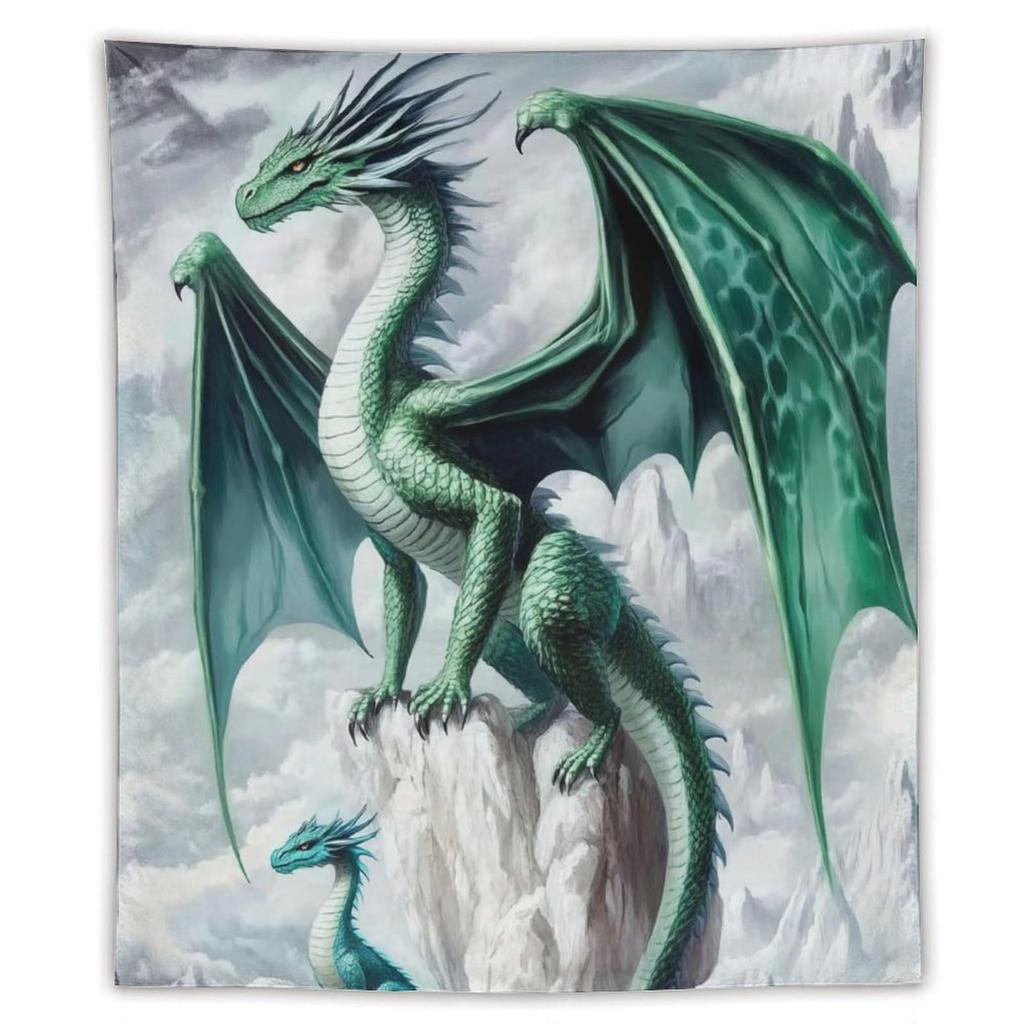 Grüne Drachenpflanze digital bedruckt Polyester Schlafzimmer Samt Flanell Überwurfdecke Fleece weiche Sofaüberwurfdecke Decken für Betten