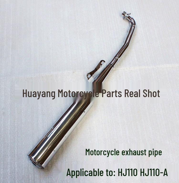 Compatible with Haojue Suzuki HJ110/HJ110-A Step-Through Motorcycle Exhaust Muffler Tailpipe.