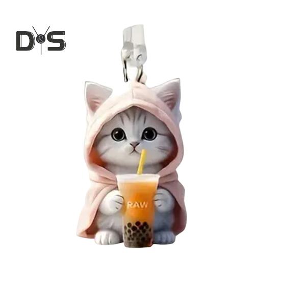 

2D акриловые пылезащитные заглушки для зарядного порта с подвеской в виде кошки, небольшого размера, универсальные, простые в установке, пылезащитные чехлы для интерфейса мобильного телефона Lightning fpr Apple розовый