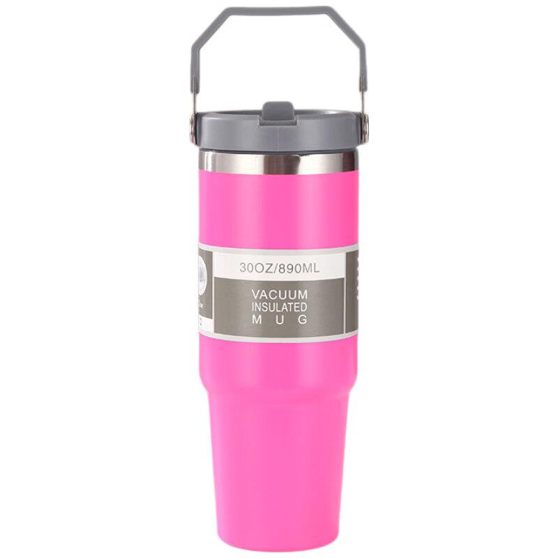 304 Stainless Steel Insulated Tumbler with Straw and Handle
