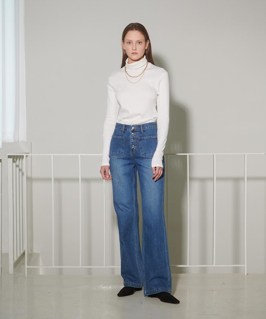 DIEPHOD Ds2_1831#Button Pocket Straight Denim