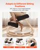 Ergonomic Kneeling Chair, Wooden Posture Knee Chair with Thick Foam Cushions and Solid Wood Frame, Adjustable Height, Natural Relief for Neck or Back