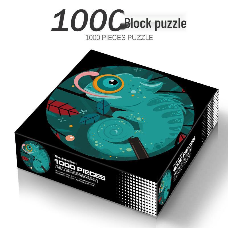 1000-Piece Adult Christmas & Halloween Round Jigsaw Puzzle Decompression Toy