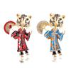 Spilla Brooch Moda Lusso Intarsiata Tigre Retrò