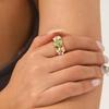 European & American Bohemian Flower Patchwork Open Ring - 18k Gold Stainless Steel Beaded Jewelry for Women