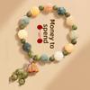 Vintage Lotus Beaded Bracelet For Men And Women With Chinese Style And Spiritual Symbols