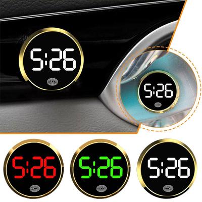 Orologio LED per auto luminoso da 45 mm Mini orologi digitali per auto Orologio elettronico al quarzo impermeabile Orologio per bicicletta e moto Accessori per cruscotto automatico