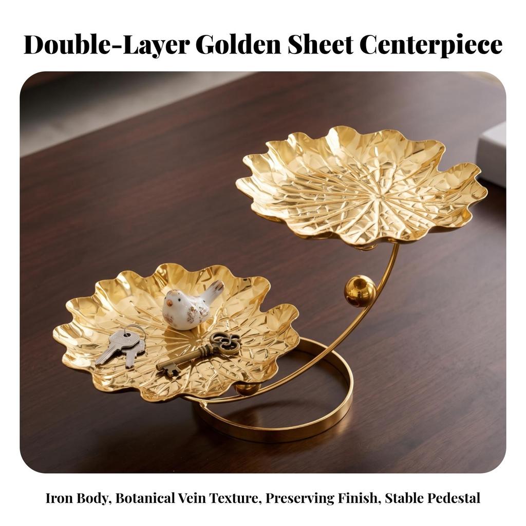 Leaf Tray with Stand Stylish Leaf-Shaped Versatile for Entry Table