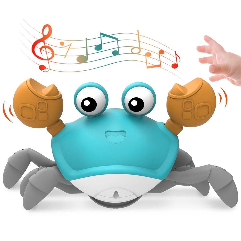 Automatic Sensing Electric Dancing Crab Flat Ground Escape Crab Interactive Toy  Bathroom Toy