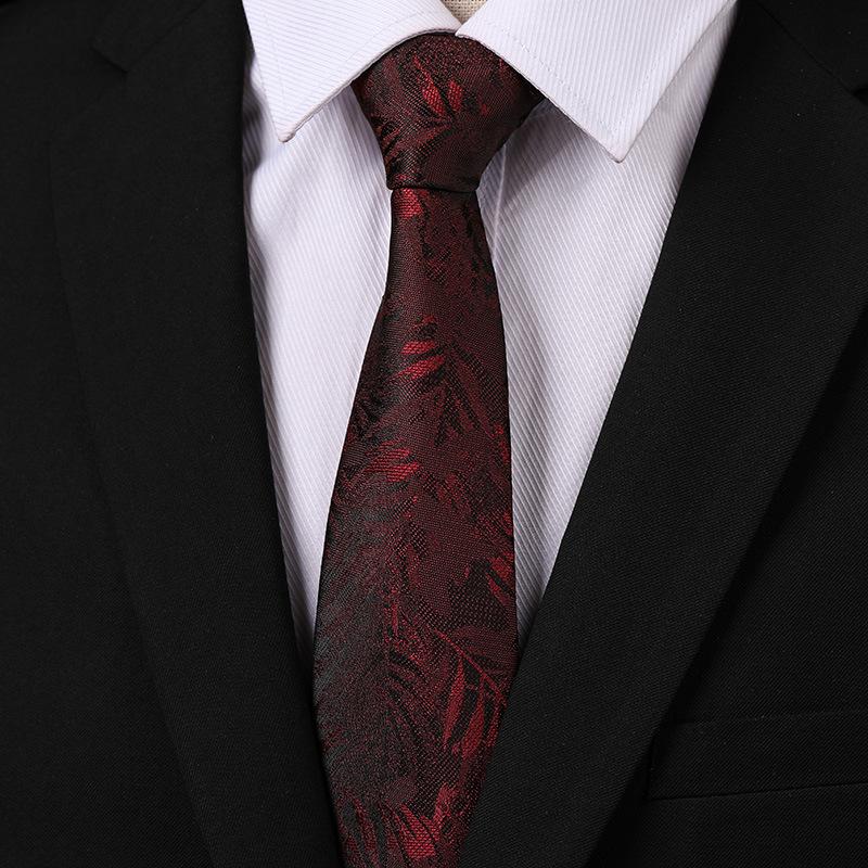 Fashion Versatile Casual Men And Women Retro Hong Kong Style Business Dress Groom Wedding Korean Version 8Cm Hand-Patterned Tie