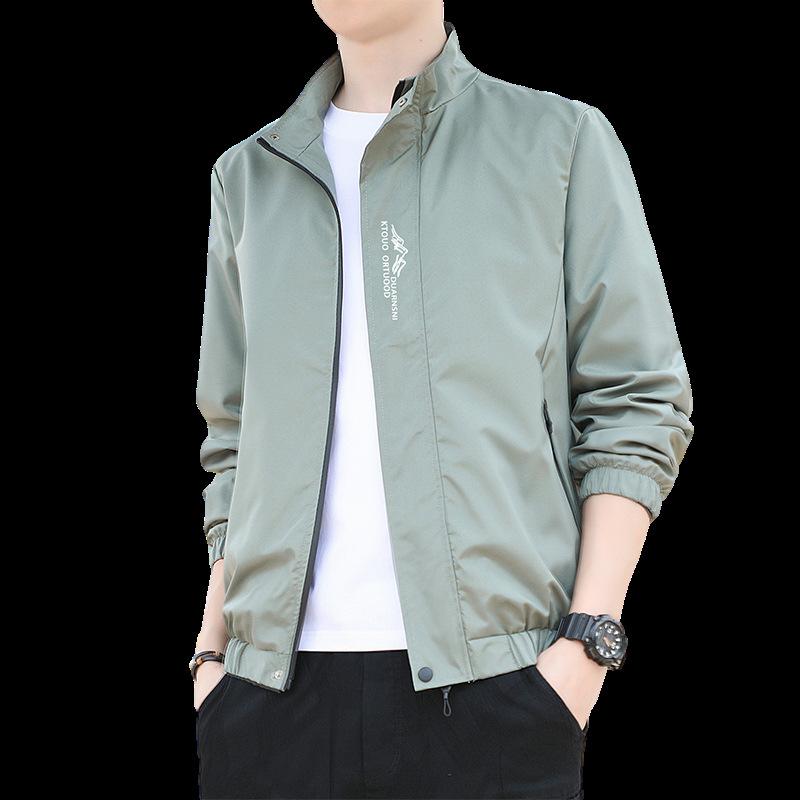Outdoor Sports Men's Jacket Spring and Autumn Loose Versatile Jacket Men's Thin Trench Coat Jacket Men's