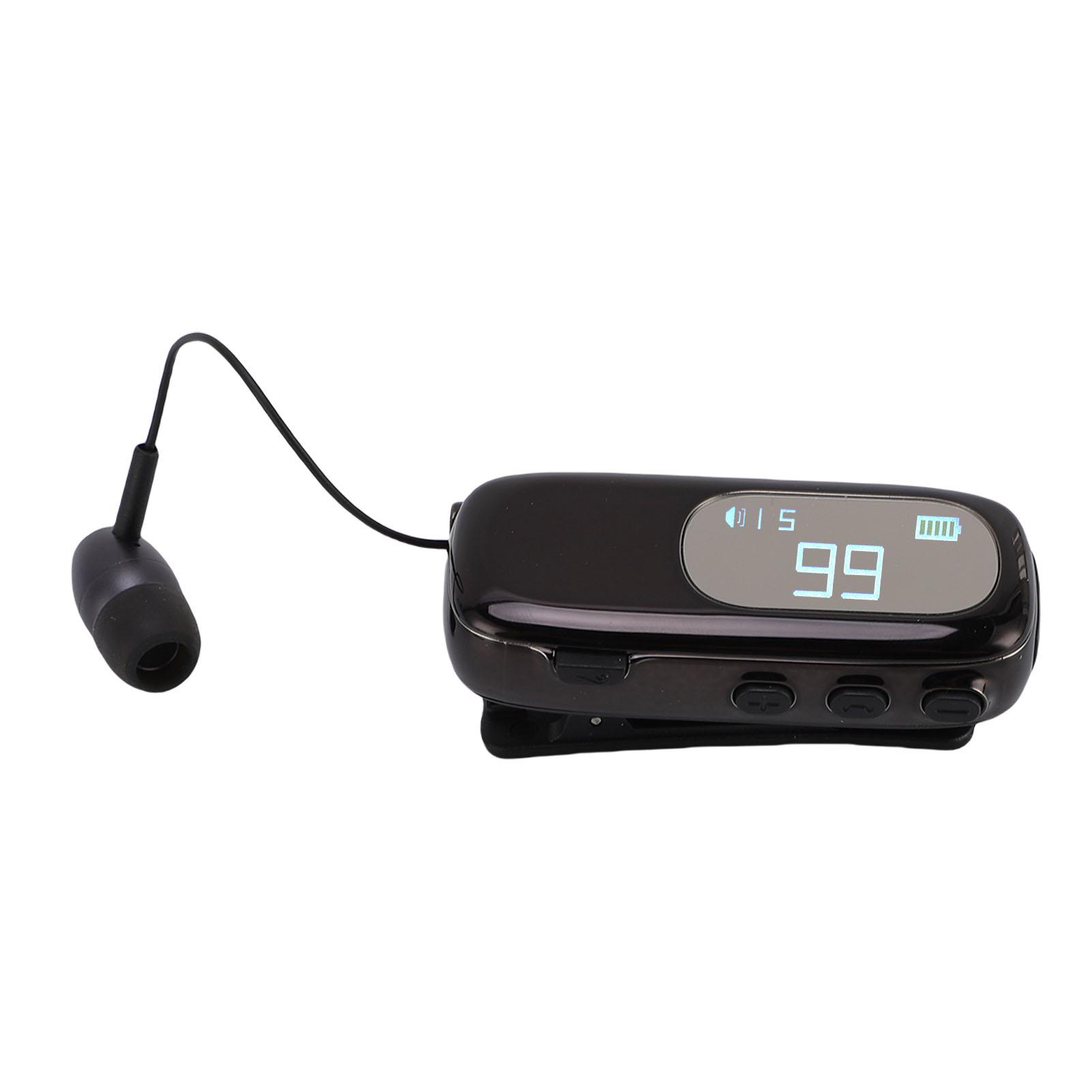 

Гарнитура Bluetooth Clip-On с ЖК-цифровым дисплеем питания, эргономичная выдвижная беспроводная гарнитура для чёрный
